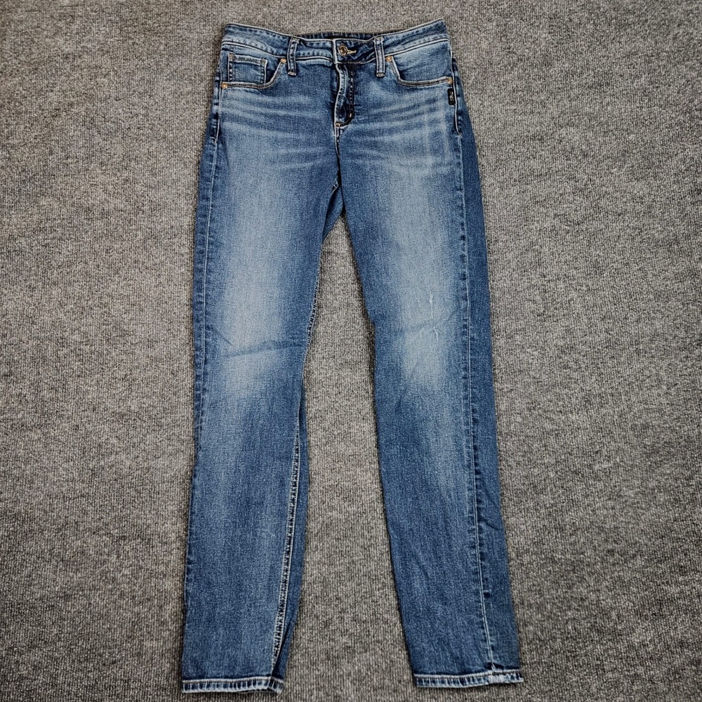 Silver Avery Slim Jeans Womens 30 Mid Rise Medium Wash Blue Denim Stretch Skinny